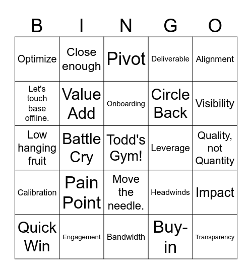 Bingo 2 Bingo Card