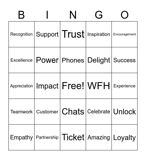 September Bingo Card