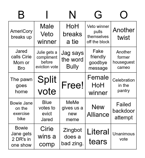 Ed's Card Bingo Card