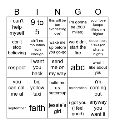 Carley's Birthday Bingo Card