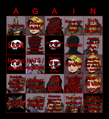 Can you believe it guys? It's Myriadmas Bingo Card