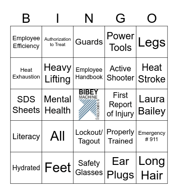 Bibey Bingo Card