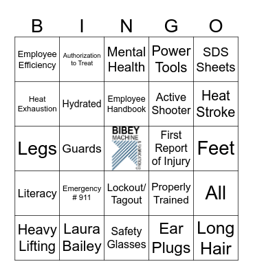 Bibey Bingo Card