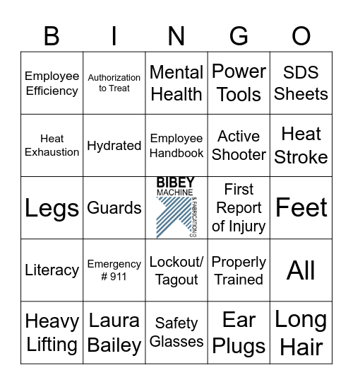 Bibey Bingo Card