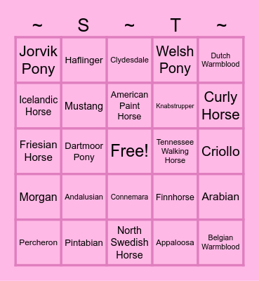 Sweet Tree Bingo Card