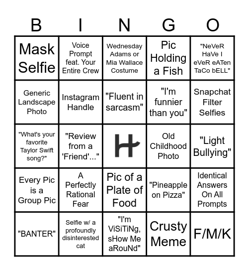 Hinge Bingo Card