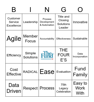Fund BINGO Card