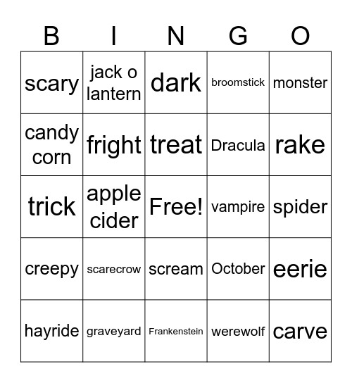 Halloween /r/ Bingo Card