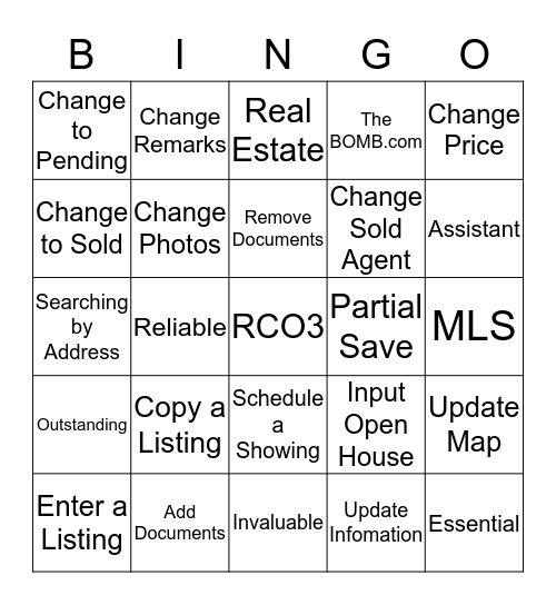 ADMIN BINGO Card