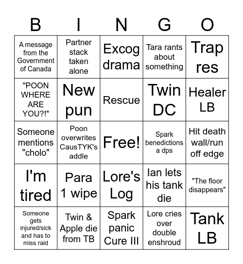 Moon Dogs BINGO! Bingo Card