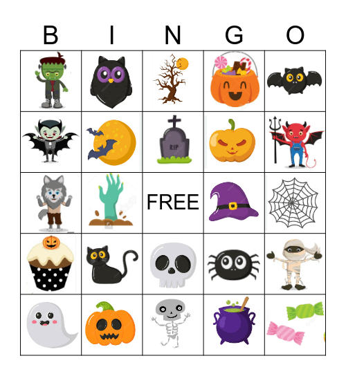 Halloween Spooky Bingo Card