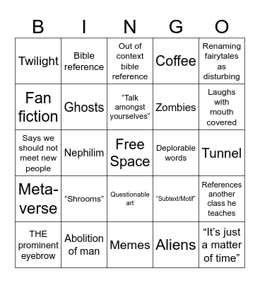 Stark Bingo Card