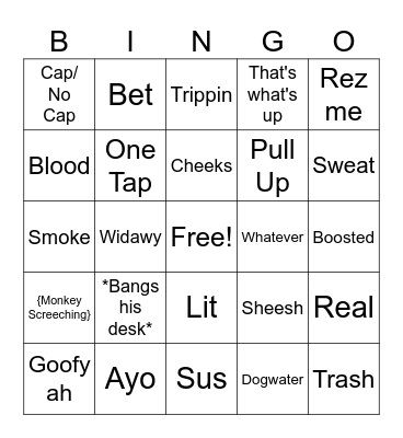 Jonathan Valorant Bingo Card