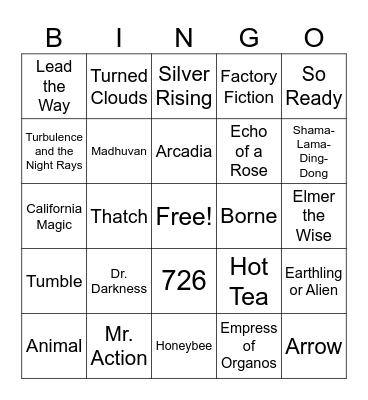 Goose 9/38/23 Bingo Card