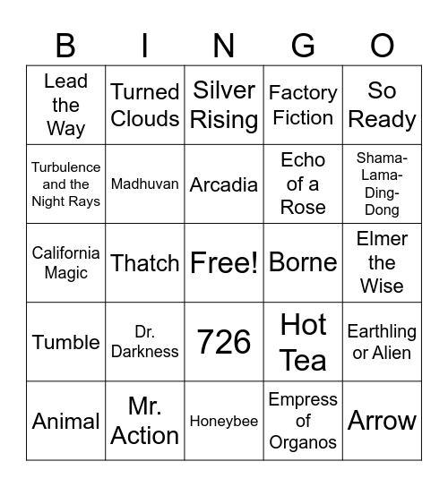 Goose 9/38/23 Bingo Card