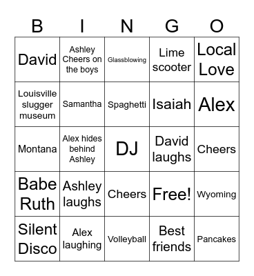 Louisville Local Love Bingo Card