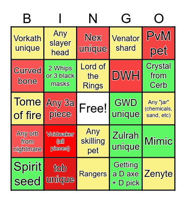 ICE Bingo Card