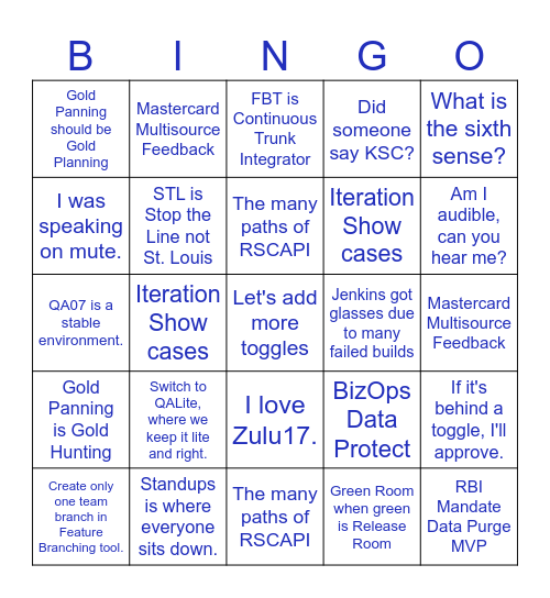 Sixth Sense Bingo! Bingo Card
