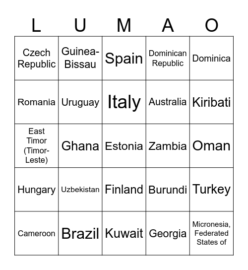 Get Scammed Bingo Card