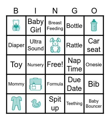 Baby Shower Bingo Card