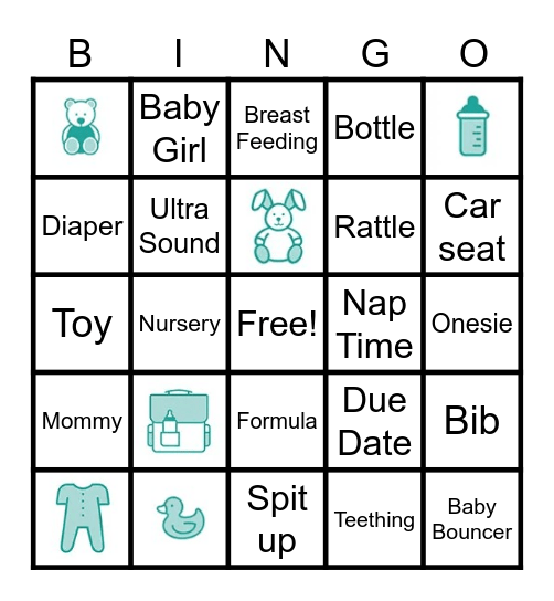 Baby Shower Bingo Card