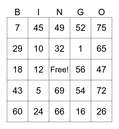 Kahanap Compound NAI Bingo Card