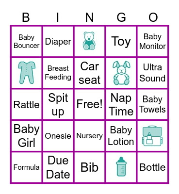 BABY SHOWER Bingo Card