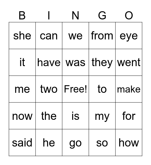 Ali's card Bingo Card