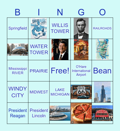 ILLINOIS Bingo Card
