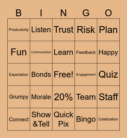 FEED THE BEARS Bingo Card