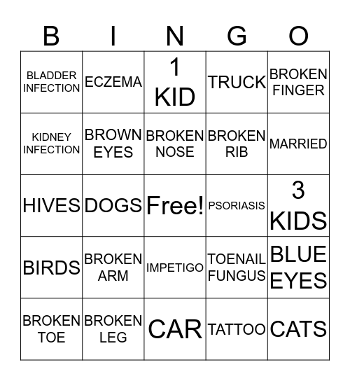 ICE BREAKER Bingo Card