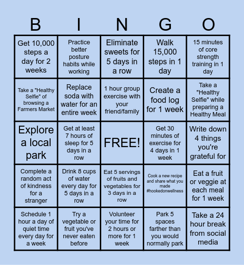 HEALTHY BINGO Card