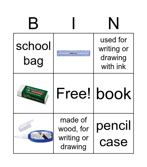 school things Bingo Card