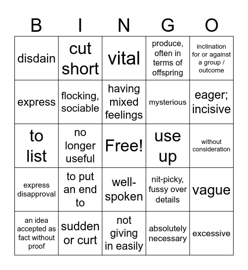 SAT HUAWP's Bingo Card