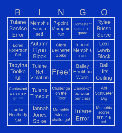 Coach Burdette’s Bingo! Bingo Card