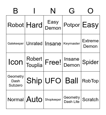 recent tab bingo Card