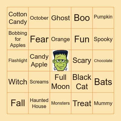 Halloween Bingo Card