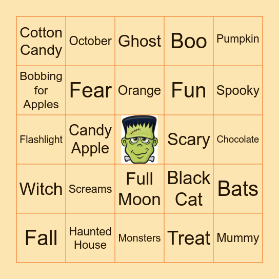 Halloween Bingo Card