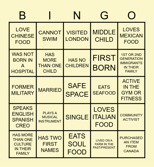 HEALTH SCIENCES DEI BINGO Card