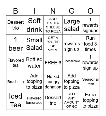 SERVER BINGO Card
