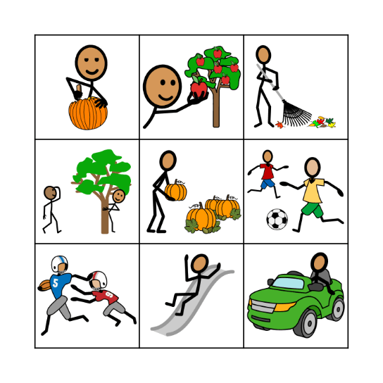 FALL ACTIVITIES BINGO Card