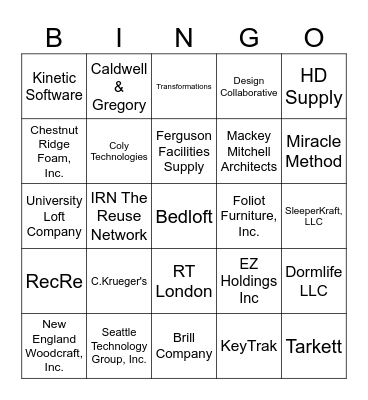 ACUHO-I  EXPO  BINGO Card