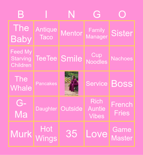 35 Things About Kendra Bingo Card
