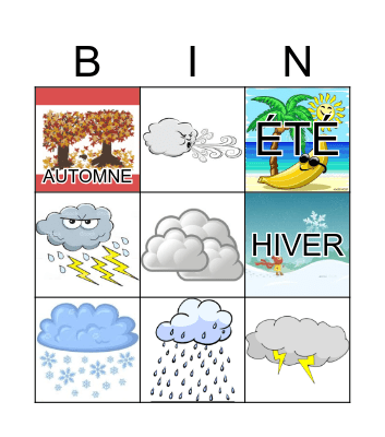 LA MÉTÉO Bingo Card