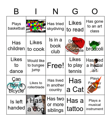 GETTING TO KNOW YOU Bingo Card