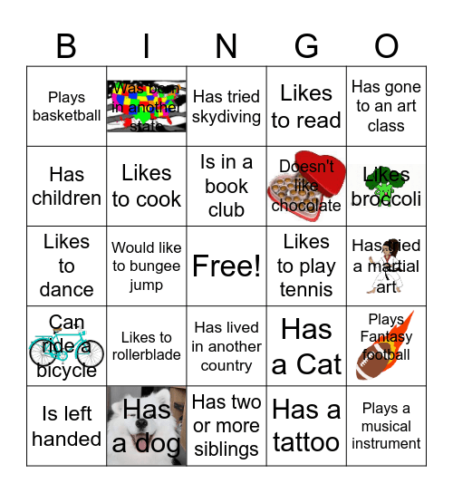 GETTING TO KNOW YOU Bingo Card