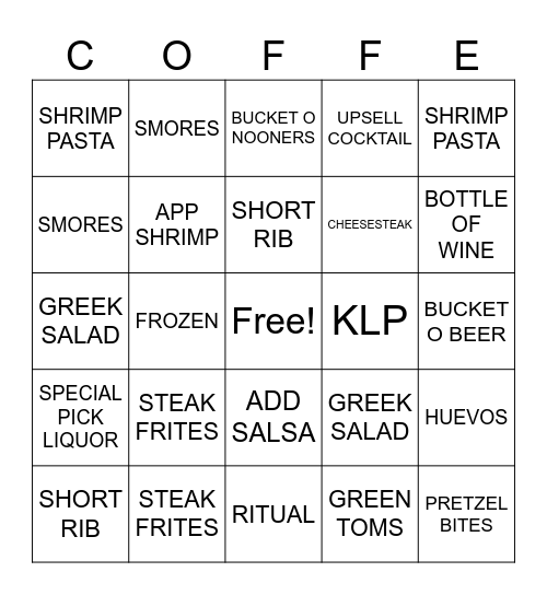 NATIONAL COFFEE DAY Bingo Card