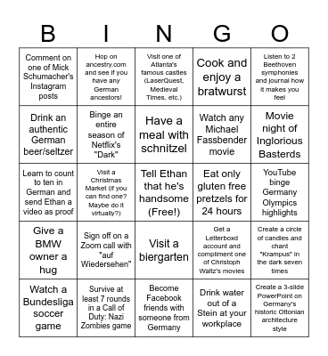 Deutschlanta 2023 Bingo! Bingo Card