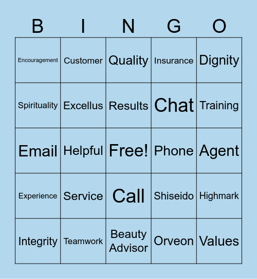 QUALFON Bingo Card