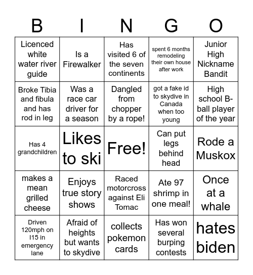 Petersen Medical Sales Bingo Card